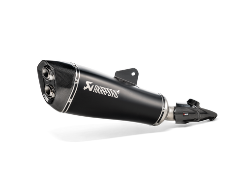 AKRAPOVIC SLIP-ON LINE BLACK TITANIUM MUFFLER SYSTEM W/CARBON END CAP FOR BMW R 1250 RT 19-UP