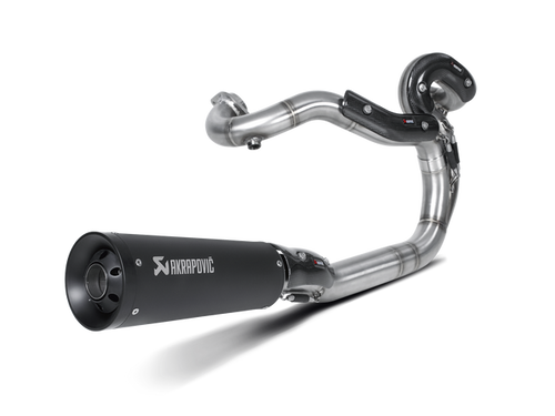 AKRAPOVIC OPEN LINE BLACK TITANIUM EXHAUST SYSTEM W/BLACK END CAP & CARBON HEAT SHIELD FOR HARLEY-DAVIDSON V-ROD VRSCF/VRSCDX 09-16 MODELS