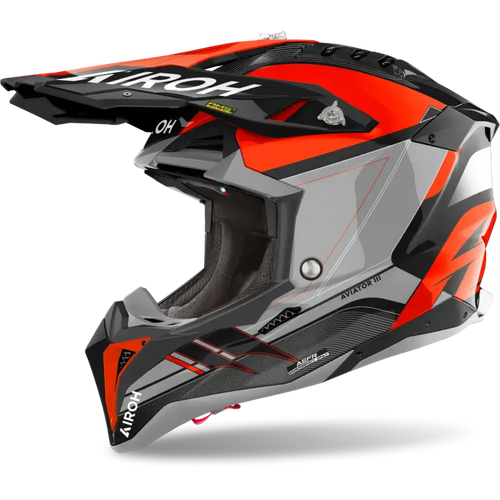 AIROH AVIATOR 3 SABER GLOSS ORANGE HELMET