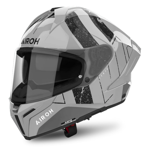 AIROH MATRYX SCOPE GLOSS LIGHT GREY HELMET