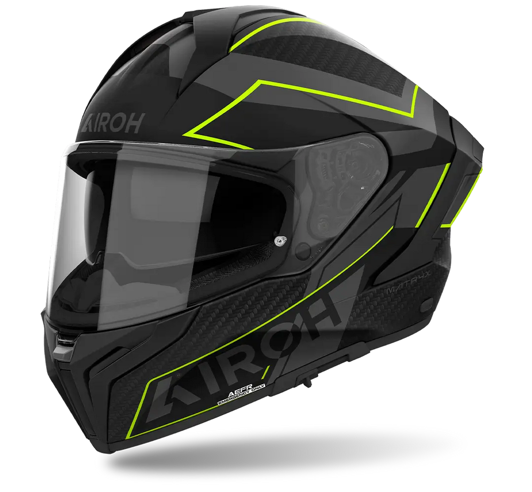 AIROH MATRYX SENTINEL MATT YELLOW HELMET