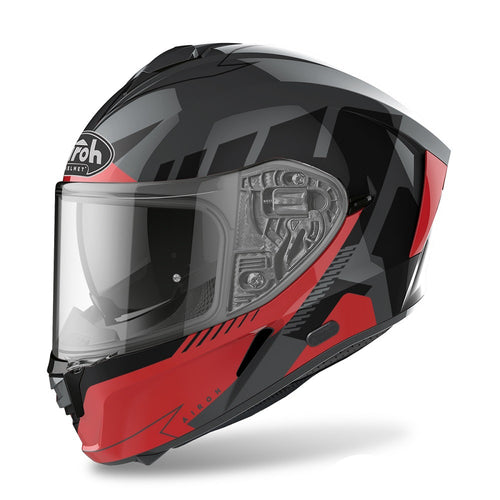 AIROH SPARK RISE GLOSS RED MOTORCYCLE HELMET