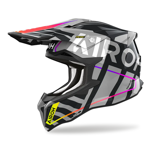 AIROH STRYKER BRAVE GLOSS GREY HELMET