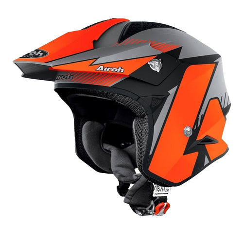 AIROH TRR-S TRIAL PURE MATTE ORANGE MOTORCYCLE HELMET