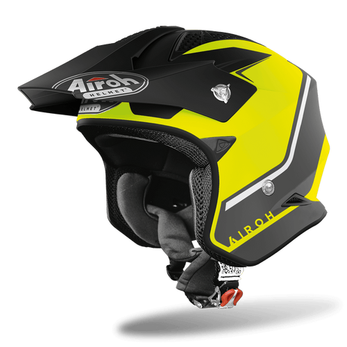 AIROH TRR S TRIAL KEEN MATTE YELLOW MOTORCYCLE HELMET