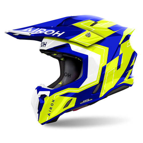 AIROH TWIST 3 DIZZY GLOSS BLUE/YELLOW HELMET