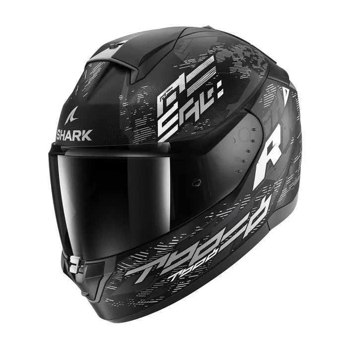 SHARK RIDILL 2 MOLOKAI MATT BLACK/WHITE/SILVER HELMET