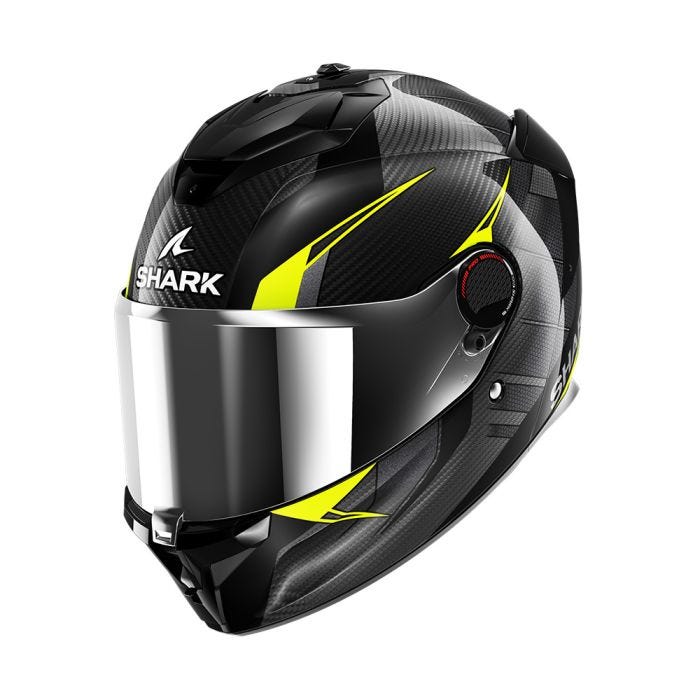 SHARK SPARTAN GT PRO CARBON KULTRAM BLACK/YELLOW HELMET