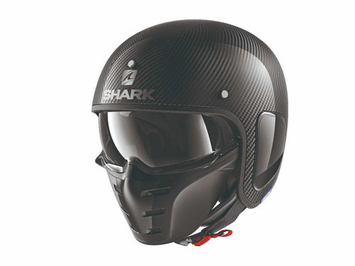 SHARK S DRAK 2 CARBON SKIN GLOSS CARBON/SILVER/BLACK HELMET (Size: XXL) Last One