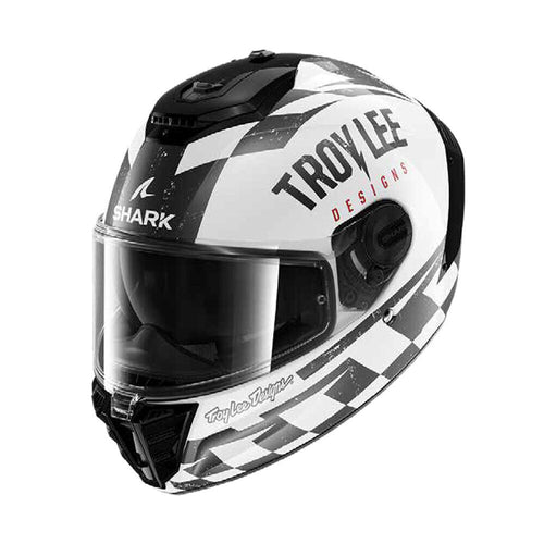 SHARK SPARTAN RS RACESHOP WHITE HELMET (Size: LARGE)