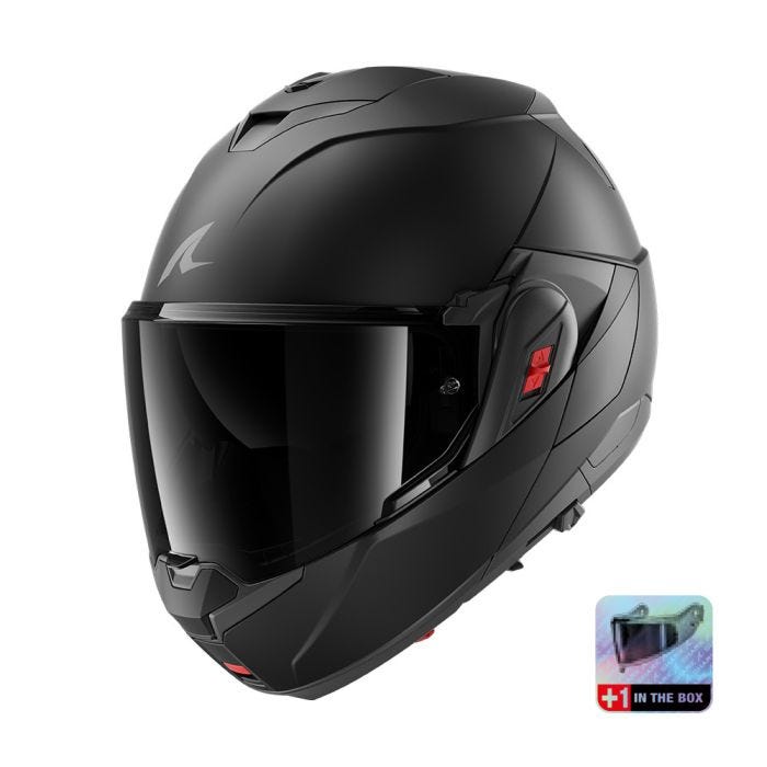 SHARK OXO DARK SHADOW MATT BLACK HELMET + DARK TINT VISOR