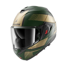 SHARK OXO SIKTER MATT GREEN CHROME GOLD HELMET