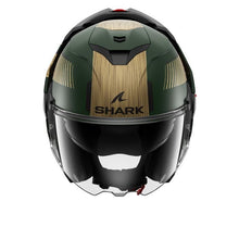 SHARK OXO SIKTER MATT GREEN CHROME GOLD HELMET