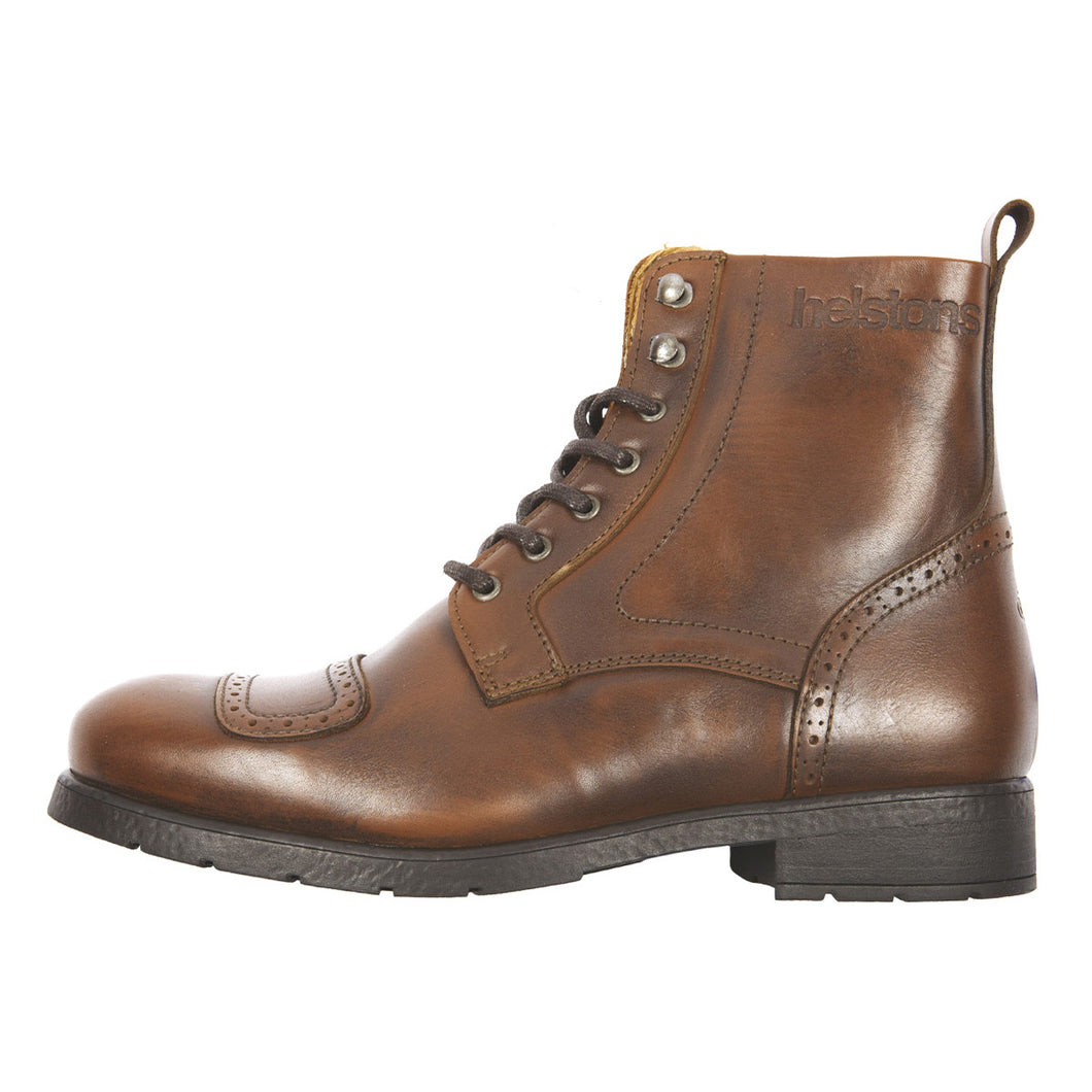 HELSTONS TRAVEL LEATHER MOTORCYCLE BOOTS - ANILINE TAN