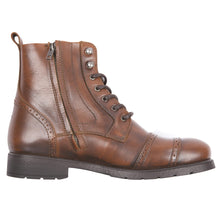 HELSTONS TRAVEL LEATHER MOTORCYCLE BOOTS - ANILINE TAN