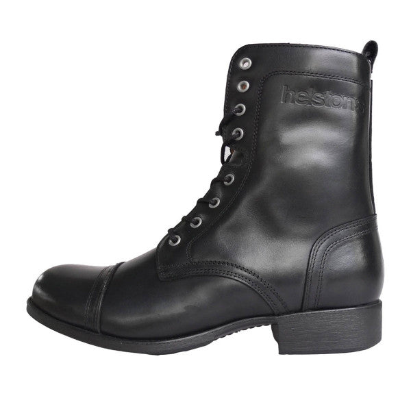 HELSTONS LADY LEATHER MOTORCYCLE BOOTS - ANILINE BLACK