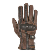 HELSTONS EAGLE SUMMER LEATHER MOTORCYCLE GLOVE - CAMEL/BLACK