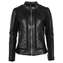 HELSTONS KATE WOMENS LEATHER JACKET - SOFT BLACK