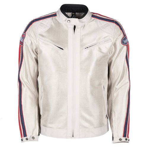 HELSTONS PACE AIR MESH TEXTILE JACKET - SILVER