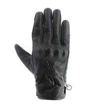 HELSTONS BROOKS AIR SUMMER LEATHER MOTORCYCLE GLOVE BLACK