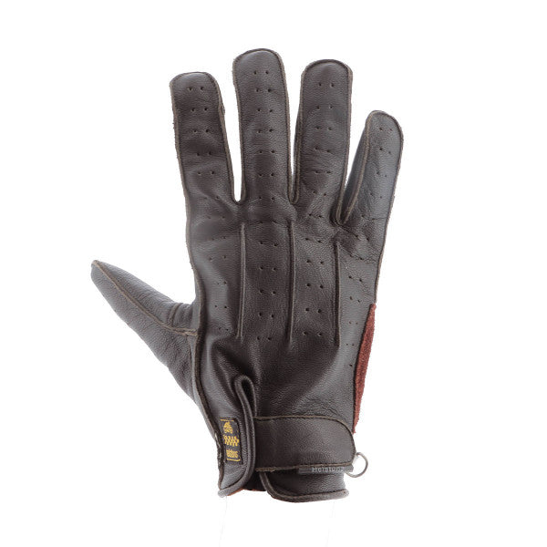HELSTONS OSCAR SUMMER LEATHER GLOVE BROWN/BROWN