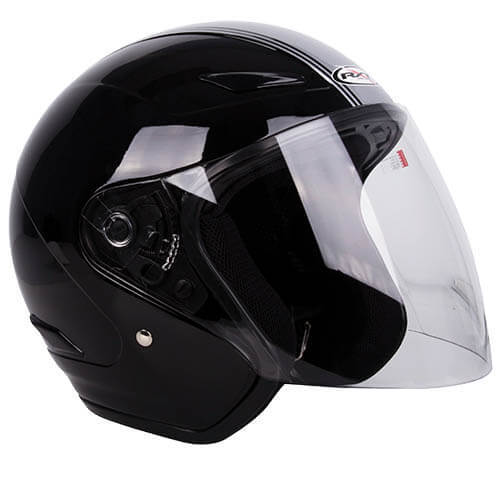 RXT A218 METRO RETRO BLACK/LIGHT SILVER HELMET