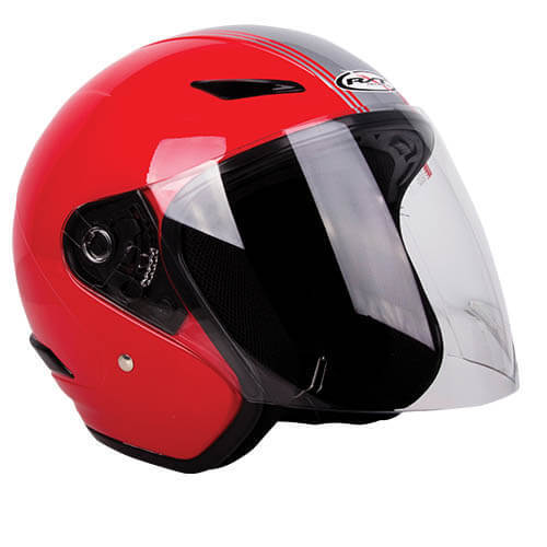 RXT A218 METRO RETRO RED/LIGHT SILVER HELMET