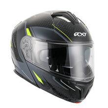 RXT 918 FLIP-UP FUSION MATTE BLACK/GREY/FLURO YELLOW HELMET