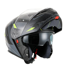 RXT 918 FLIP-UP FUSION MATTE BLACK/GREY/FLURO YELLOW HELMET