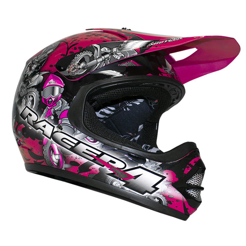 RXT RACER 4 MAGENTA PINK KIDS HELMET