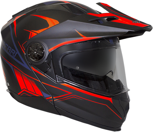 RXT 909P SAFARI MATTE BLACK/NEON ORANGE MODULAR-ADVENTURE HELMET