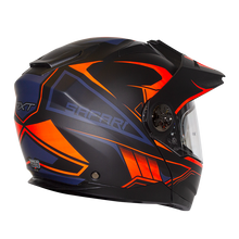 RXT 909P SAFARI MATTE BLACK/NEON ORANGE MODULAR-ADVENTURE HELMET