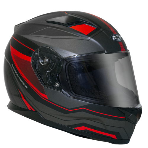 RXT 817 STREET MISSILE MATTE BLACK/RED HELMET