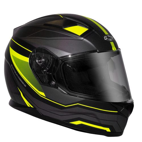 RXT 817 STREET MISSILE MATTE BLACK/FLURO YELLOW HELMET