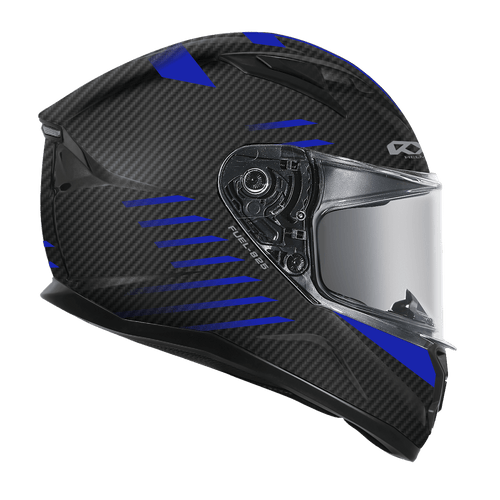 RXT 825 STREET 2 FUEL MATT CARBON BLACK/BLUE HELMET