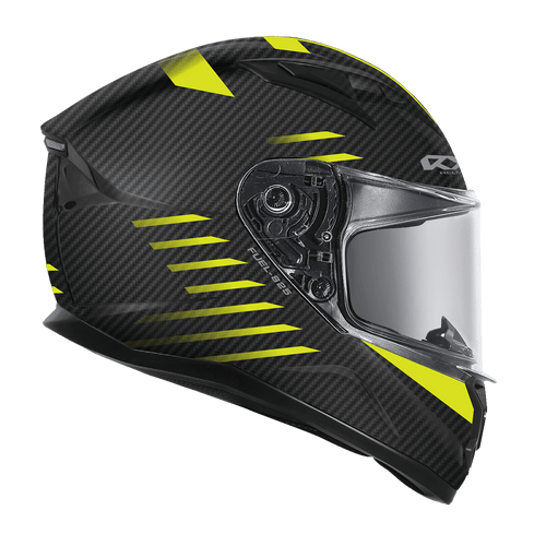 RXT 825 STREET 2 FUEL MATTE CARBON BLACK/FLURO YELLOW HELMET