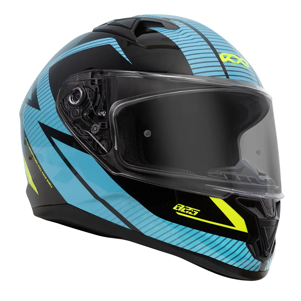 RXT 825 STREET 2 SUZUKA GLOSS BLACK/BLUE/FLURO HELMET