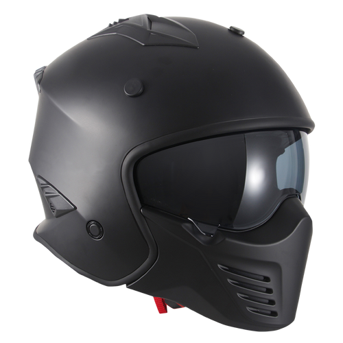 RXT WARRIOR 2 SOLID MATTE BLACK HELMET