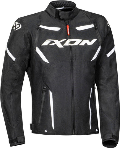 IXON STRIKER BLACK/WHITE TEXTILE JACKET