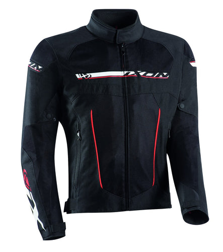 IXON T-REX BLACK/WHITE/RED TEXTILE JACKET