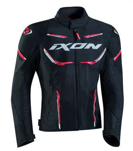 IXON STRIKER AIR WP BLACK/RED/WHITE TEXTILE JACKET