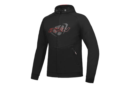 IXON TOUCHDOWN BLACK/RED TEXTILE HOODIE JACKET