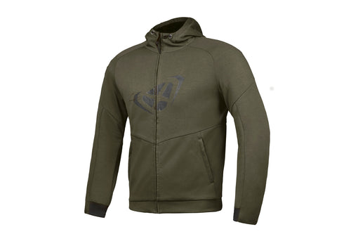 IXON TOUCHDOWN KHAKI/BLACK TEXTILE HOODIE JACKET