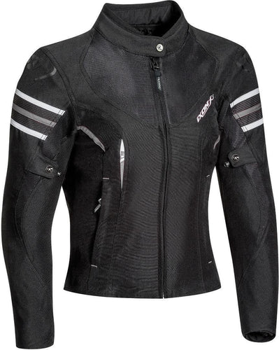 IXON ILANA TEXTILE WOMENS JACKET - BLACK/WHITE (Size: SMALL) Last One