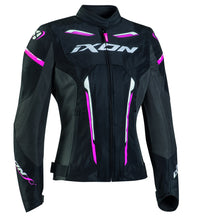 IXON STRIKER AIR WATERPROOF LADY BLACK/WHITE/FUSHIA TEXTILE WOMENS JACKET