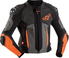 IXON VENDETTA EVO BLACK/ANTHRACITE/ORANGE LEATHER JACKET (Size: LARGE) Last one