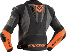 IXON VENDETTA EVO BLACK/ANTHRACITE/ORANGE LEATHER JACKET (Size: LARGE) Last one