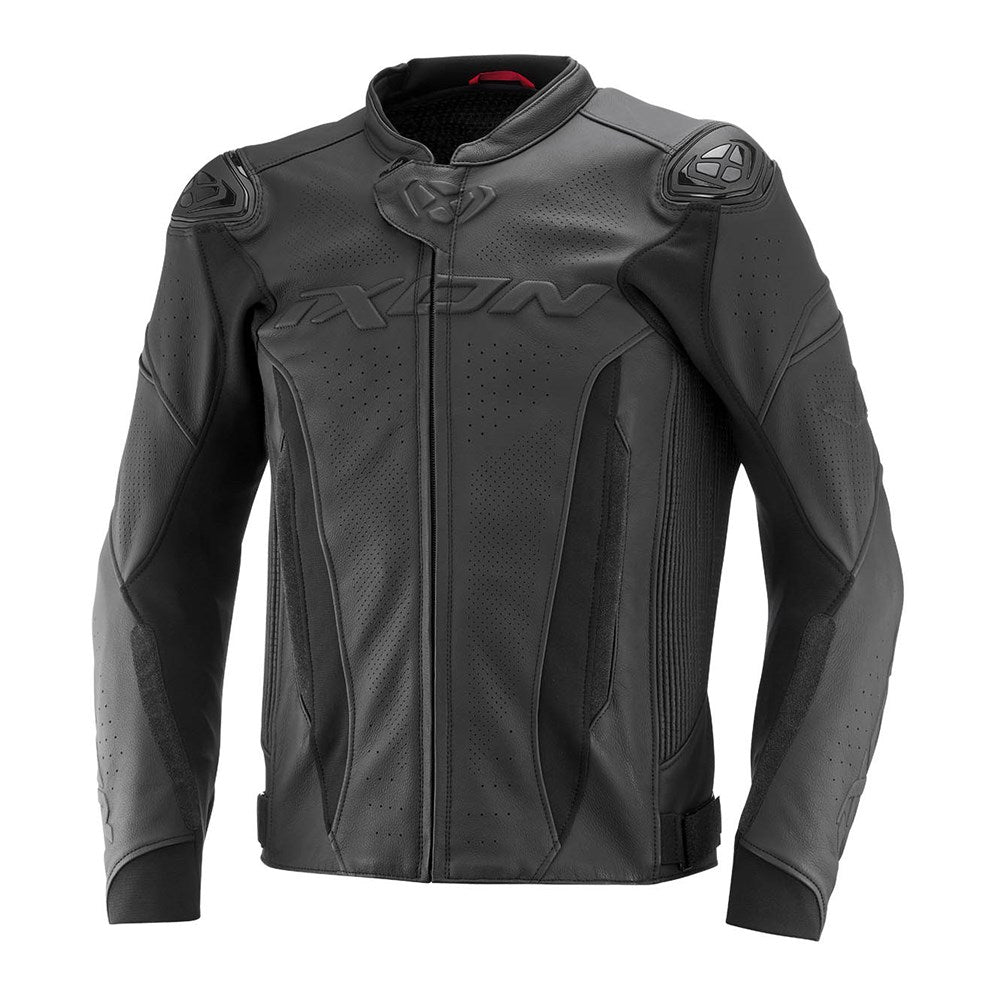 IXON VORTEX 3 BLACK/BLACK LEATHER JACKET