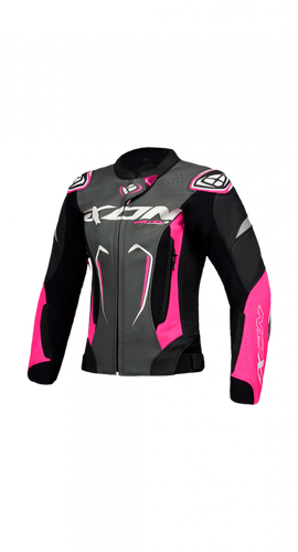 IXON VORTEX 3 LADY BLACK/PINK/WHITE WOMENS LEATHER JACKET