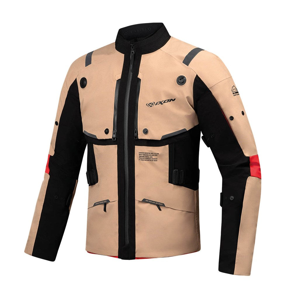 IXON M-SKEID SAND/BLACK/RED TEXTILE JACKET